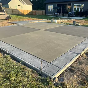 Outdoor concrete patio