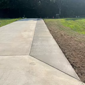 Outdoor concrete patio