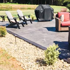 Outdoor concrete patio