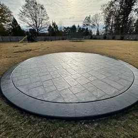 Outdoor concrete patio