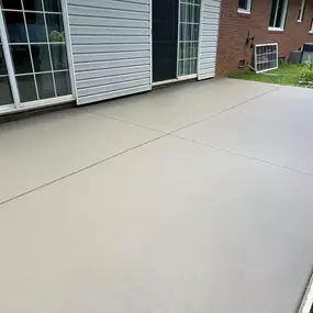 Outdoor concrete patio