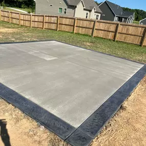 Outdoor concrete patio