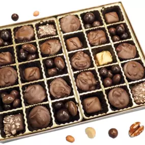 Florence's assorted sugar-free chocolates. Shown is the 30-piece box of sugar-free chocolates.