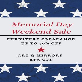 Memorial Weekend Sale - 5/24 - 5/27