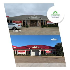 Before and After Project Promotion Metal Roof Replacement