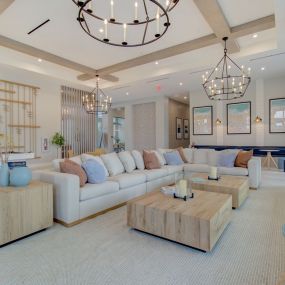 Club Room with Lounge Seating at Everly Luxury Apartments in Naples FL
