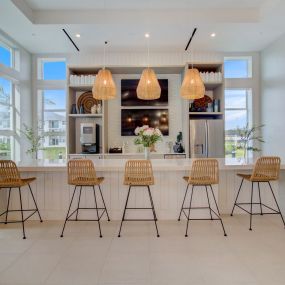 Club Room with Demo Kitchen and Coffee Bar at Everly Luxury Apartments in Naples FL