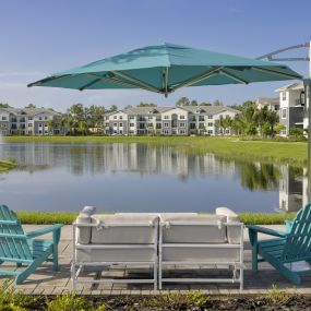 Lakeside Seating at Everly Luxury Apartments in Naples FL