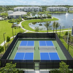 Double Pickleball Courts at Everly Luxury Apartments in Naples FL