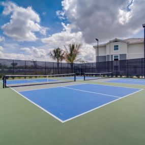 Double Pickleball Court at Everly Luxury Apartments in Naples FL