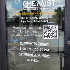 The door of The Chemist Pharmacy