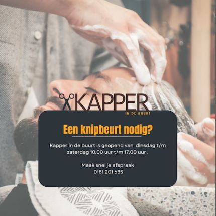 Logotipo de Kapper in de Buurt