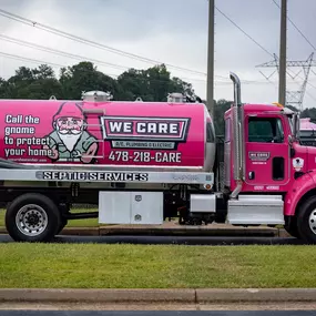 We Care Plumbing, Septic, Heating & Air Conditioning truck side view