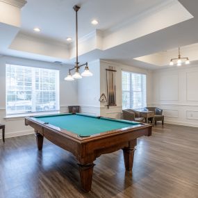 Clubroom with Billiards at The Kentshire Senior Apartments in Midland Park NJ