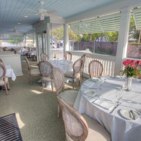 Side porch dining area overlooking courtyard - The Fairhope Inn Restaurant and B&B
Historic Downtown Fairhope Alabama