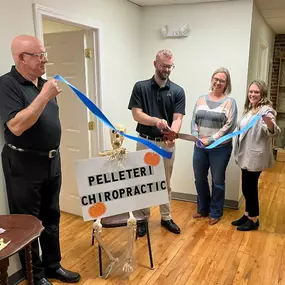 Ribbon Cutting Ceremony for Dr. Frank Pelleteri Chiropractic office in Saco, Maine.