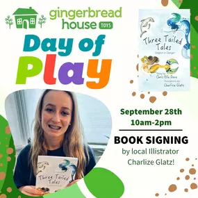 ????✨ We’re SO excited to announce that local illustrator Charlize Glatz will be joining us for a special book signing at our Pretendables Day of Play event! ????