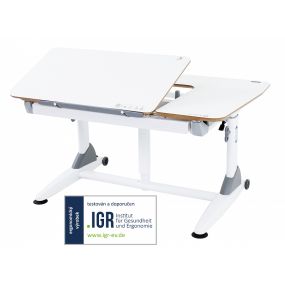 Stůl s elegantním a nadčasovým designem, který prošel testem v německé zkušebně pro zdraví a ergonomii IGR (Institut für Gesundheit und Ergonomie).