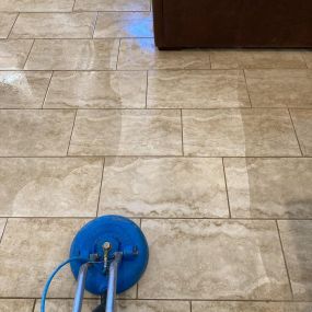 Tile and grout cleaner scrubber