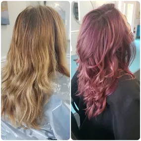 Color
Transform your hair into a vibrant work of art with our professional color services at Salon Blue. Our skilled colorists are masters at creating stunning shades, from natural hues to bold and daring colors. Whether you desire a subtle touch-up or a complete color makeover, our team will help you achieve the perfect look that complements your skin tone and style.