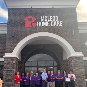 The staff of McLeod Homecare at Ribbon Cutting Ceremony