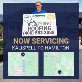 Rhino Roofing is servicing Kalispell to Missoula to Hamilton and surrounding areas in Western Montana.