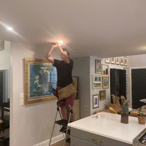 install light fixtures,