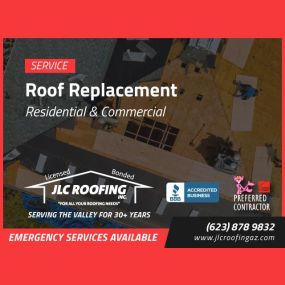Affordable roof replacement services in Phoenix Peoria, Glendale, Surprise, Sun City and Scottsdale, Arizona