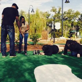 Fire on the Bayou crew filming a commercial for New Orleans City Park Putt-Putt
