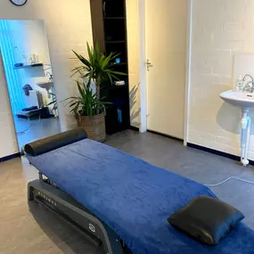 De behandelkamer bij Fysiotherapie Goes.