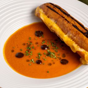 Tomato Soup with Grilled Cheese
