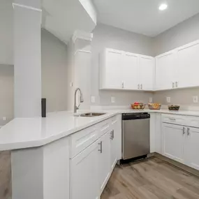 Kitchen With White Cabinets