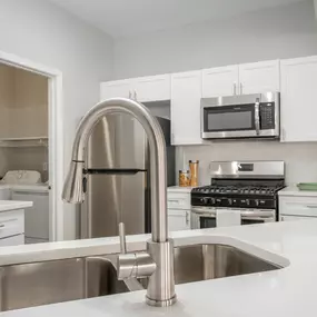 Kitchen With Stainless Steel Sink