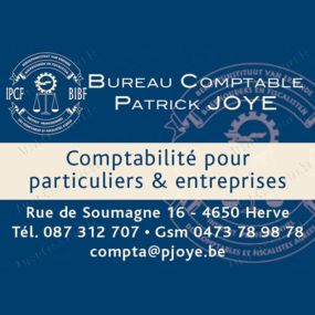 carte de visite de Patrick Joye comptable à Soumagne