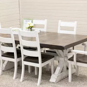 At Dutch Craft Furniture, we handcraft each piece, from bedroom sets to dining room sets, and offer choice of hardwoods as well as stain and paint colors.