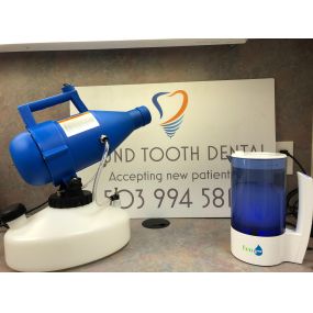 We care about your oral health as much as your overall health. This are powerful tools used to generate and spray the disinfectant agent (hypochlorous acid) through our clinic.