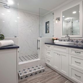 Bathroom remodel featuring Showplace Cabinetry