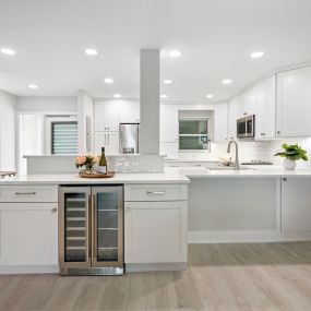 Kitchen refresh in white including Showplace Cabinetry