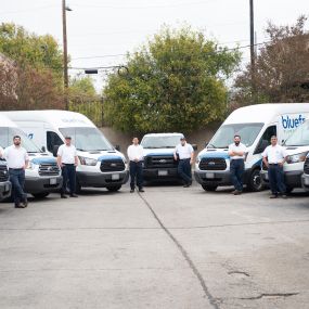 bluefrog Plumbing + Drain van fleet heading into the Madisonville, LA area to provide expert drain cleaning services.