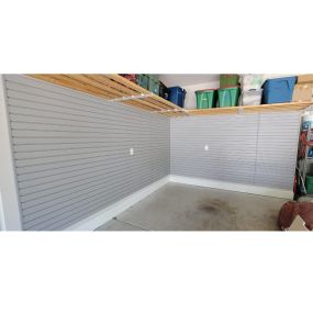 Maximize every inch of your garage with our smart storage solutions like slatwall! It is easily accessible, making it super convenient to grab and go.