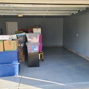 Before picture of garage storage project in Charlotte
