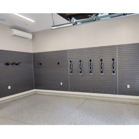 Unlock hidden storage potential in your garage. Slat wall provides vertical storage for those narrow spaces and helps organize everyday items. Work with our designers to customize your storage needs.
