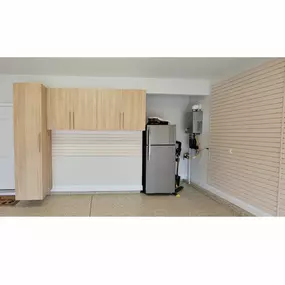 Maximize every inch of your garage with our custom storage solutions and slatwall which is perfect for narrow areas.