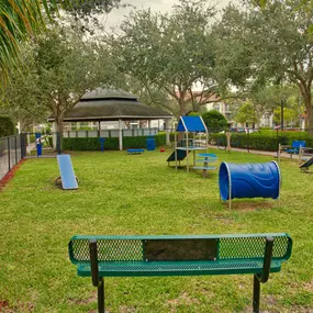 Off-leash Dog Bark Park with Obstacle Course Style Pet Play Areas