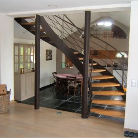 Escalier bois/métal Goebels Menuiserie