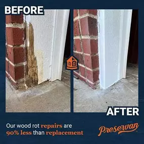 Before & After Photo of Preservan Work