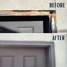 Before and after wood rot repair with Preservan