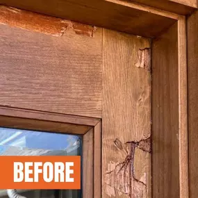 Before wood rot repair treatment