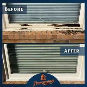 Before and after wood rot repair with Preservan