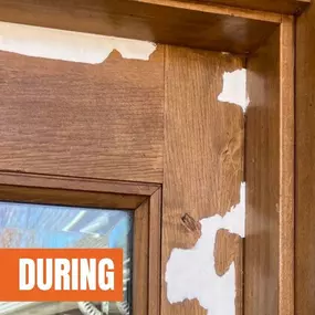 Example of clay epoxy used for wood rot repair by Preservan